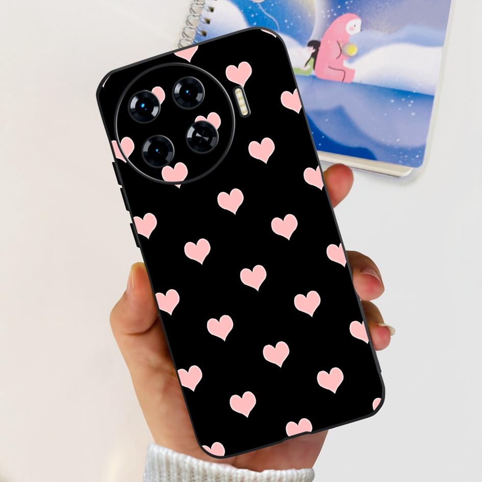 Для Tecno Spark 20 Pro+ KJ7 Чехол 2024 Милое Сердечко Мультяшный Динозавр Ударопрочный Мягкий Чехол Для Tecno Spark 20 Pro Plus Чехол Funda