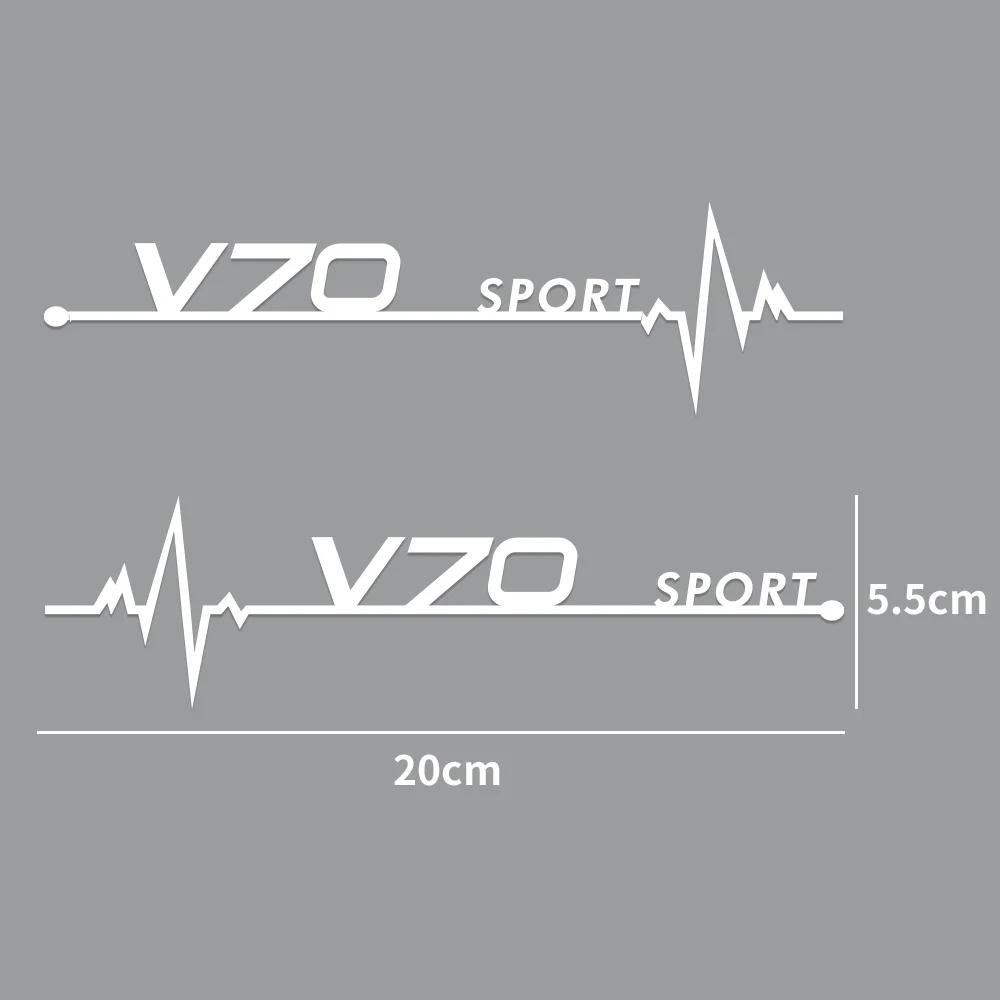 2Pcs Volvo Car Window Body Stickers, Heartbeat Sport Logo Decor Decals for XC40 XC60 XC90 S60 S90 V50 Auto Exterior Accessories
