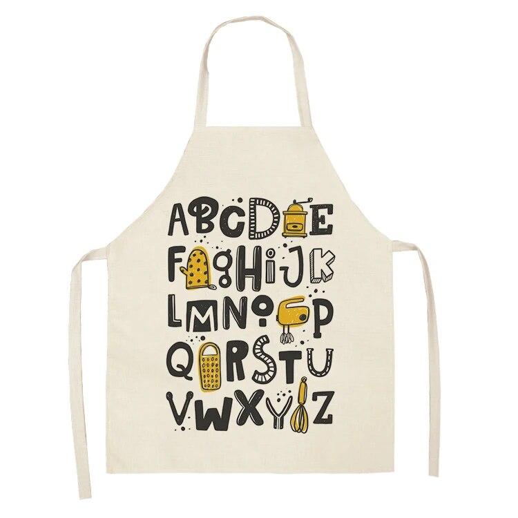 1 Piece Letter Men's and Women's Kitchen Aprons Linen Apron Home Apron Home Cooking Apron Catering Cleaning Apron Wholesale