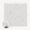 Komplet Kafelków Winylowych Z Nadrukiem Gotowe Do Montażu Wzór W Jodełkę 3D 9X30X30 Cm