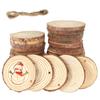 30pcs Natural Wood Slices Craft Wood Kit with Hole Wooden Circles Tree Slices for Arts and Crafts Christmas Ornaments DIY Crafts