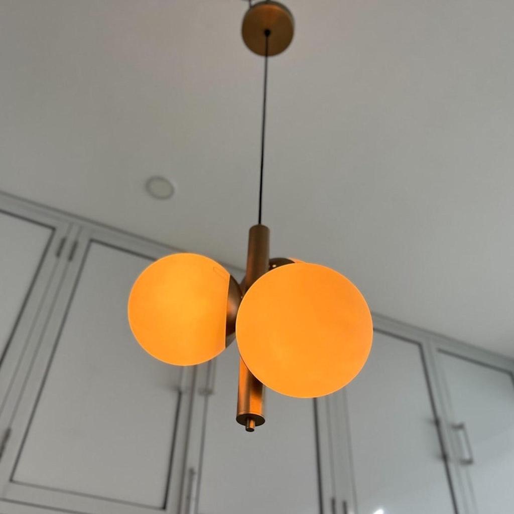 Подвесные светильники Люстра из необработанной латуни Светильник из матового стекла Современные потолочные светильники Подвесные светильники