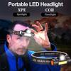 Перезаряжаемый налобный фонарь COB LED, сильный магнитный, мощный, супер яркий, водонепроницаемый, для рыбалки на открытом воздухе