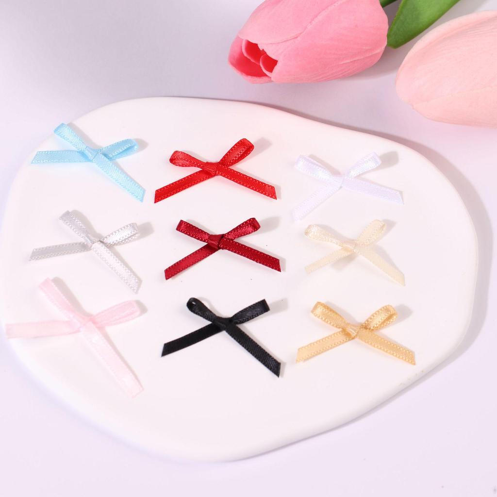 Mini Polyester Ribbon Bows for Nail, Underwear, Socks & Crafts