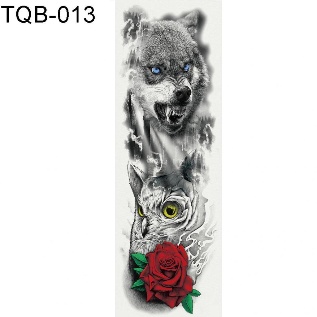 Красочная временная наклейка для боди-арта с цветком-призраком и животным, переводная наклейка для переноски воды, татуировка