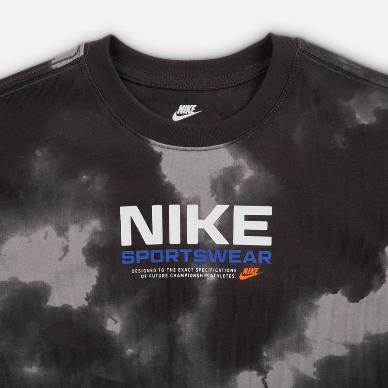 Nike Футболка с длинным рукавом и круглым вырезом с принтом Детские топы IO2759-070