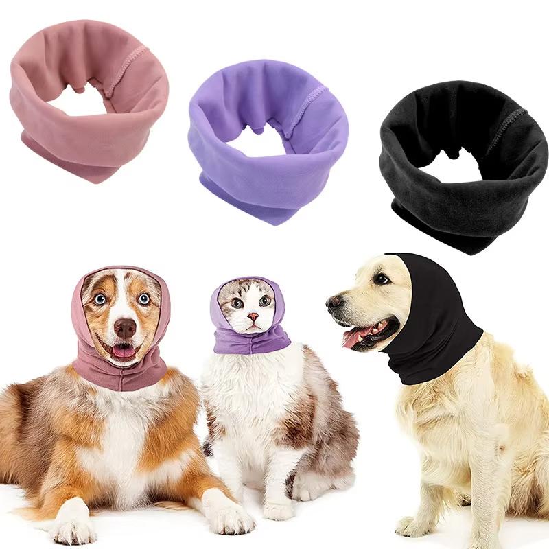 Dog Grooming Earmuffs Soft Warm Noise-Proof Earmuffs Windproof Pet Ear Cover Cloth Hat Bathing Head Sleeve Pet Dog Accessories