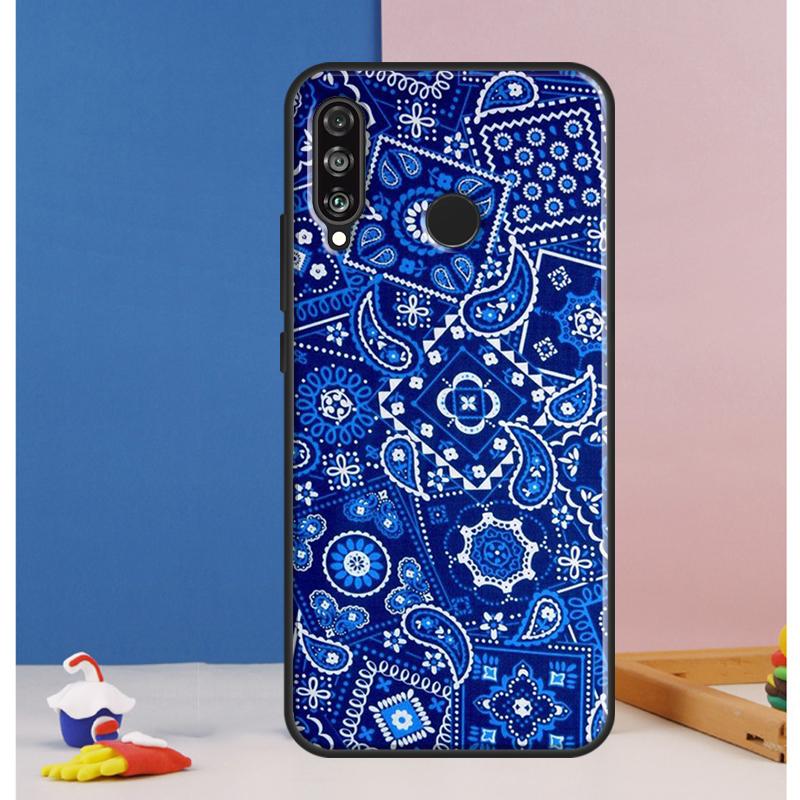 Blue Bandana Paisley Case For Huawei Nova 12s 7i 8i 11i 12i 9 10 SE Y73 Y90 Y70 Y72 Y61 Y91 P30 P40 Lite P60 Pro