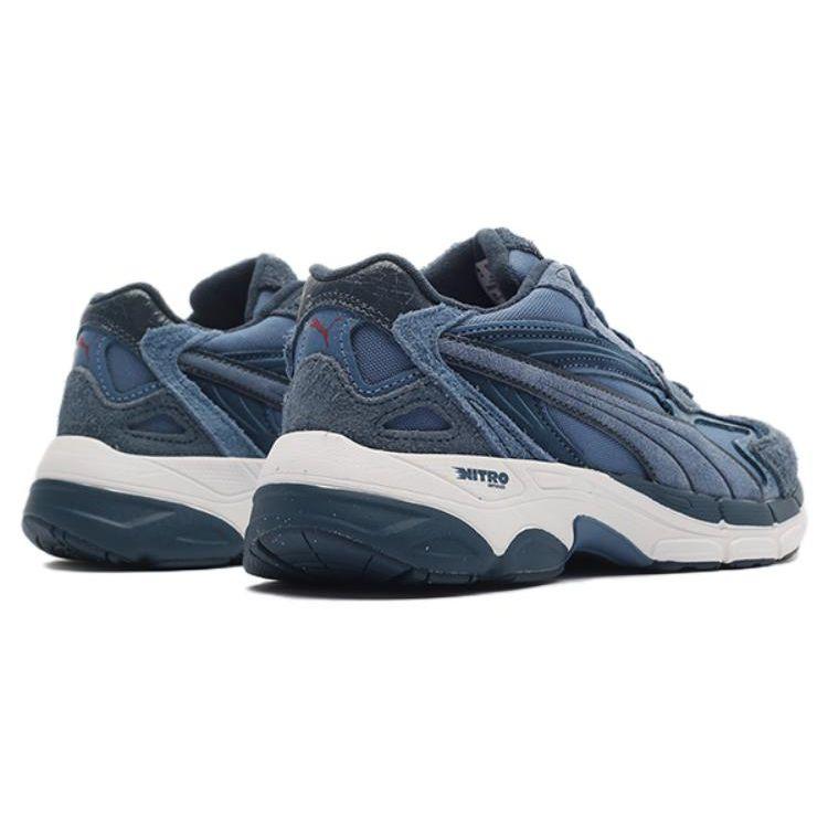 Puma Teveris Nitro Изношенные Простые Универсальные Тканевая Сетка Амортизация Прочные Низкие Повседневные Беговые Кроссовки Мужские кроссовки Синие 390033-02