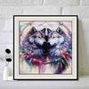 New Arrival 5D DIY Full Circle Diamond Painting "Two Wolves" Embroidery Cross Stitch Home Decor Gift