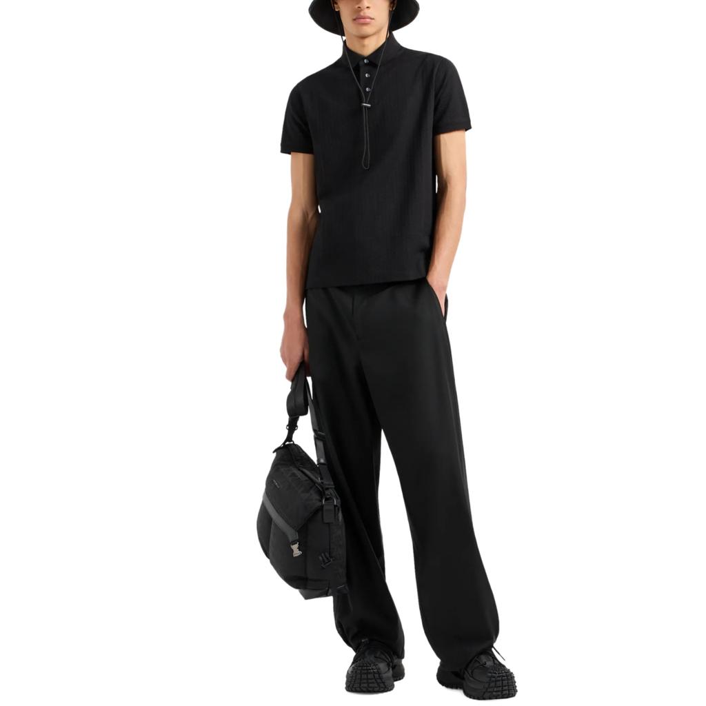EMPORIO ARMANI Polo Shirt Men's Black 3D1FM2-1JGYZ-F016