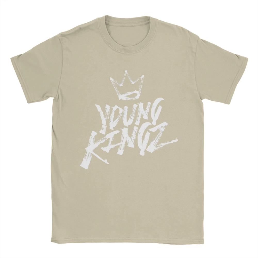 Мужская футболка Young Kingz от Myke Towers Хлопок Винтажная футболка Круглый вырез Певец Тур 2026 Футболки с коротким рукавом Мерч Большой размер
