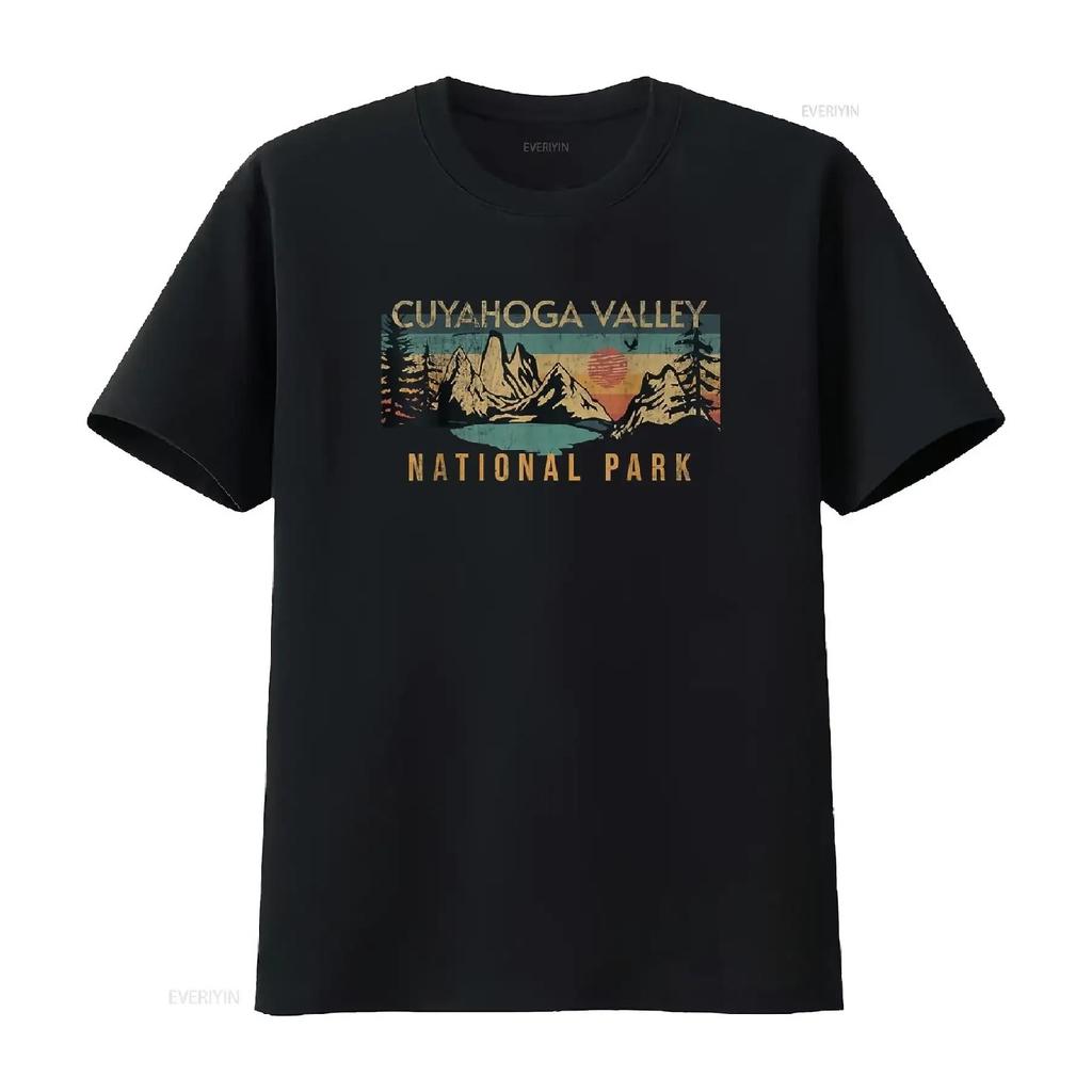 Cuyahoga Valley National Park T Shirt vintage Washed designer clothes Breathable Top For Everyday Wear Slightly Stylish