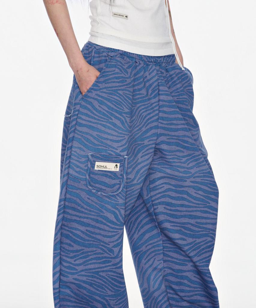 Длинные брюки Soheul Zebra Arc (синий)