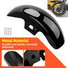 Motorcycle Steel Front Fender Mudguard Cover Protector Splash Gloss Black For Harley Touring Road King Street Glide 2014-2023