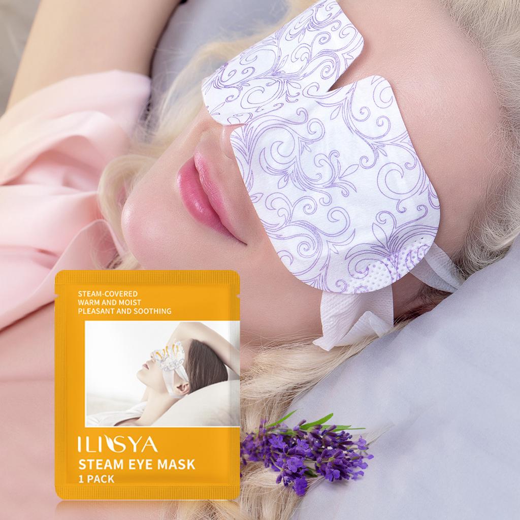 Lavender Steam Eye Mask for Fatigue Relief Heating Eye Mask, Disposable Sleep Hot Compress Facial Mask Eye Mask Essential for Travel
