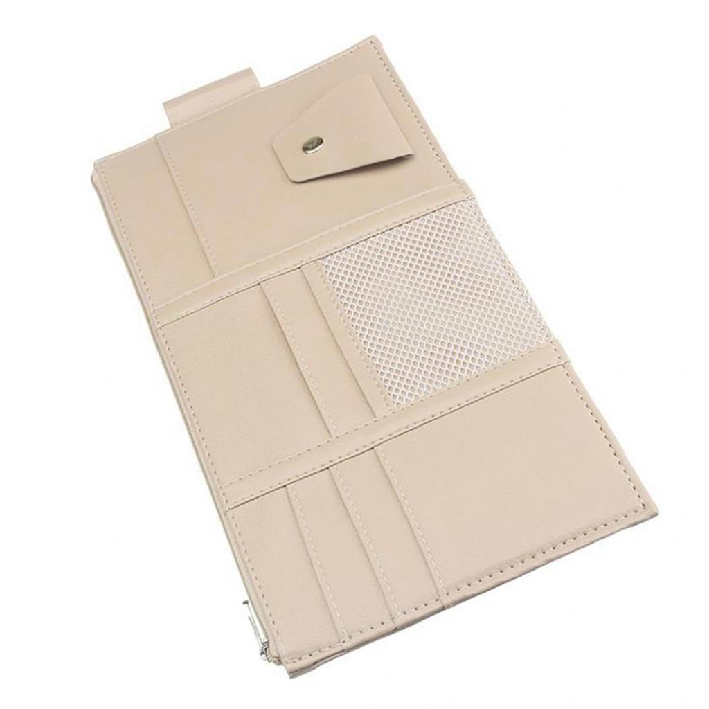 Сумка для хранения автомобильного солнцезащитного козырька из искусственной кожи, очки, билет, органайзер для мобильного телефона