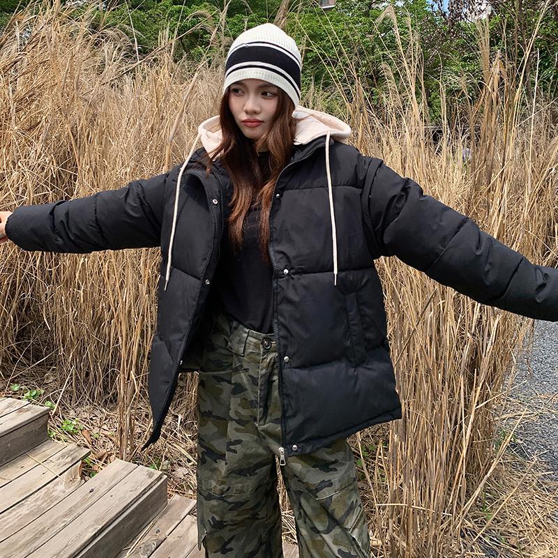 Winter Thickened Cotton Coat Women's Jacket Loose Short Bread Down Cotton Coat Outerwear