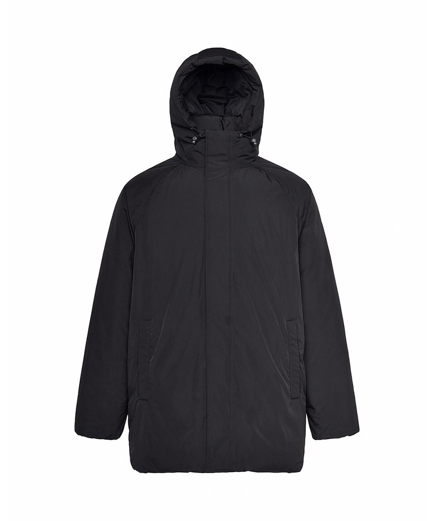 Pyrenex Spark Hooded Parka In Natural Down - Black