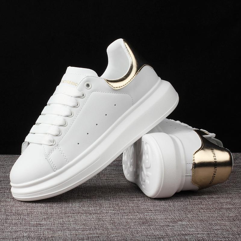 White Shoes for Men Thick Soles for Men Skateboard Shoes for Lovers Casual Sports Shoes for Men Light Travel Shoes