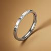 Luxury Women's Stainless Steel Ring: Electroplated Titanium, Non-Fading, Versatile Design
