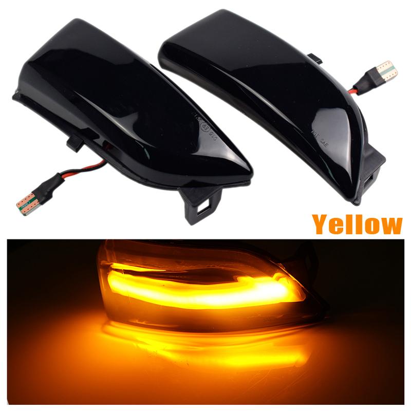2pcs Dynamic Sequential Blinker Amber LED Side Mirror Turn Signal Light For Ford Ranger T6 2012-2019 Raptor & Wildtrak Everest