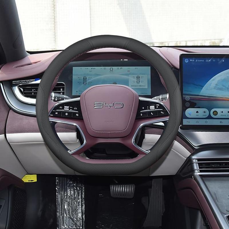 BYD Seal 06 Steering Wheel Cover 2025: Non-slip, Odorless, No-sew, Interior Handle Cover.