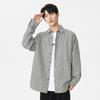 Striped Long Sleeve Shirt Men's Autumn Loose Hong Kong Style Casual Jacket Teen Men's Clothing