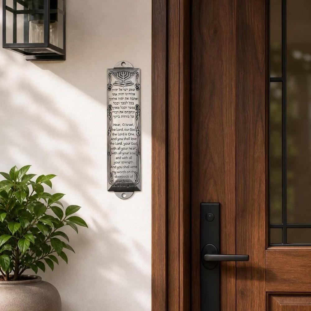 Scripture Door Mezuzah Ornament Vintage Door Decoration Jewish Mezuzah Case Religious Gift