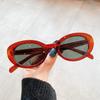Small Oval White Sunglasses Women Simple Retro Vintage Designer Round Sun Glasses Classic Summer Shades Trendy Popular Eyewear