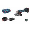 GWS 18V-15 SC Angle Grinder - 2 X 5.5Ah ProCORE18V Batteries + Charger + L-Boxx - 125mm -06019H6102
