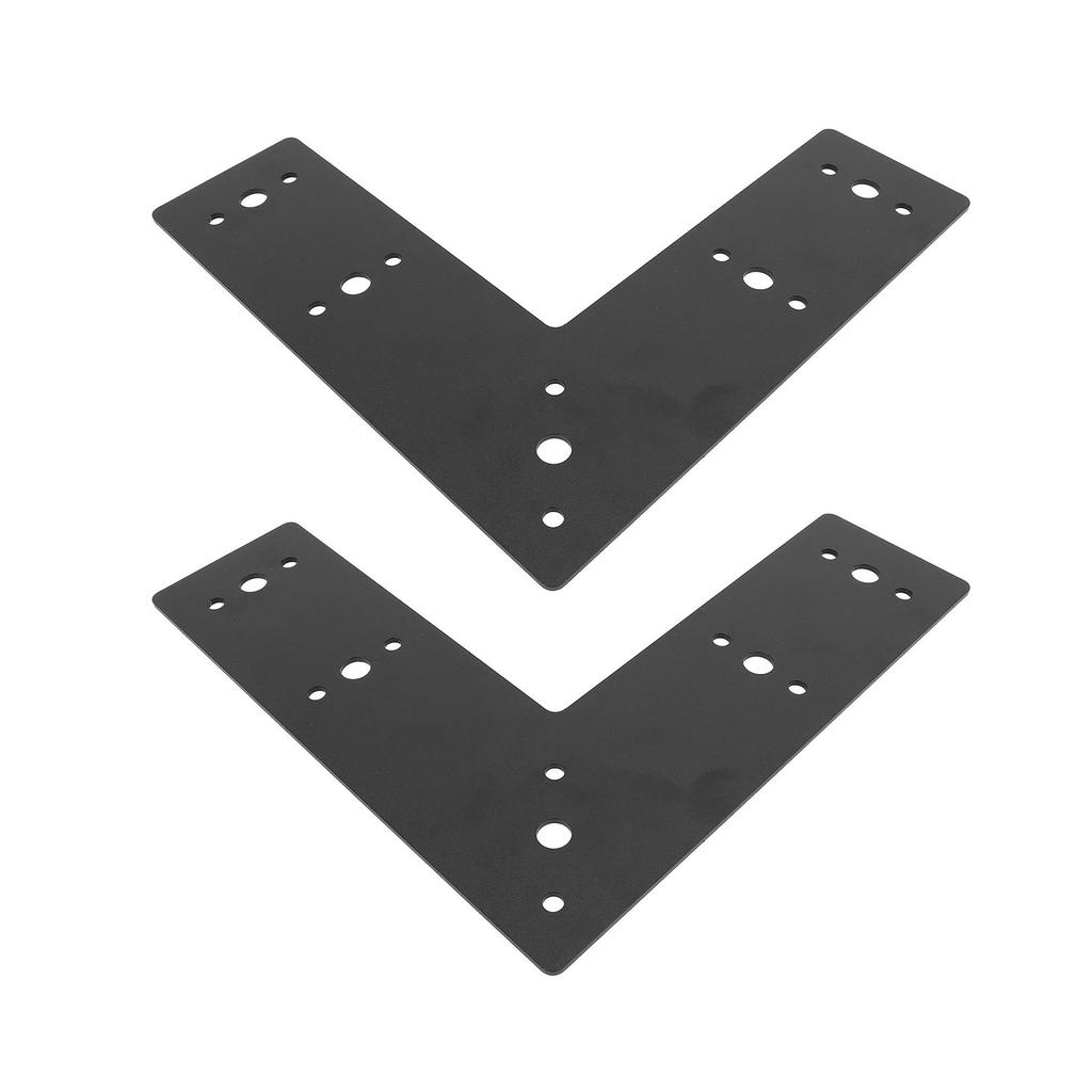 L-образный плоский кронштейн Черный порошковый окрашенный Углеродистая сталь Прямоугольная плоская соединительная пластина Угловой кронштейн для ремонта дома