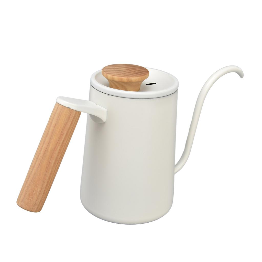 Кофейник с ручкой из нержавеющей стали и длинным носиком-гусиной шеей, чайник для заваривания кофе, матовый