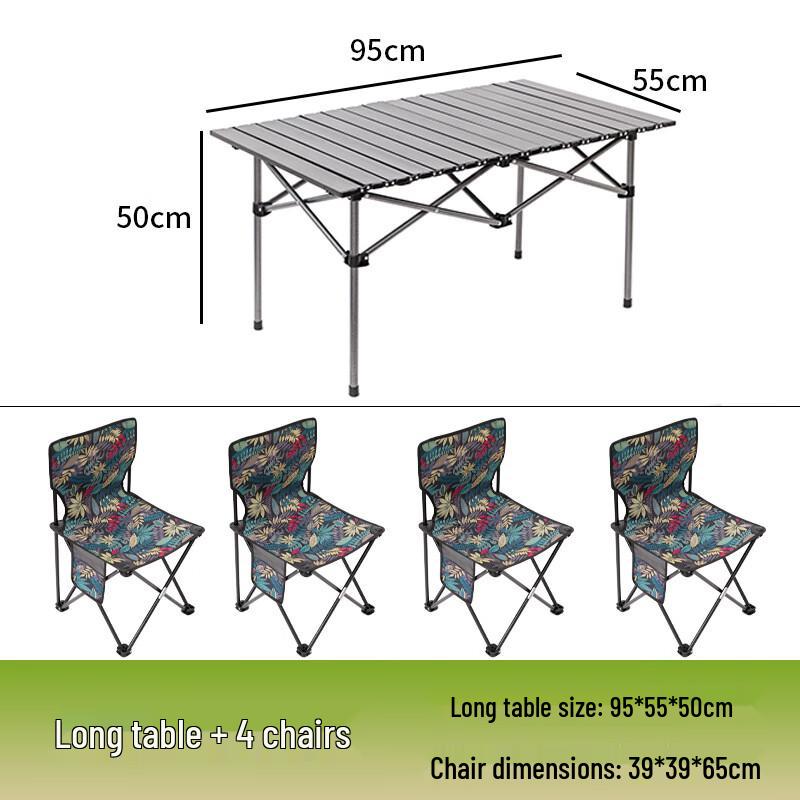 OEING Outdoor Folding Camping Table & Chair Set