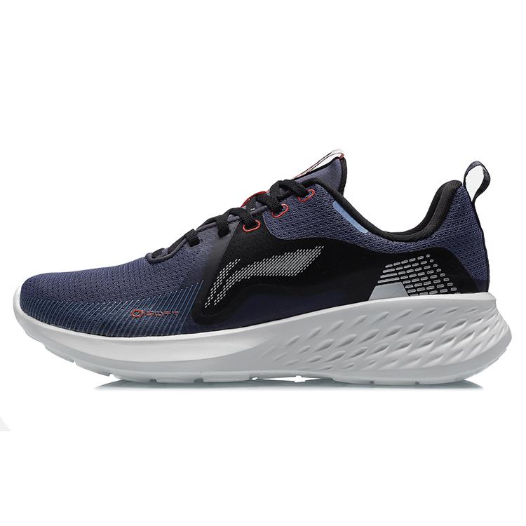 Li Ning SOFT ELEMENT Амортизация Нескользящие Износостойкие Низкие Спортивные Повседневные Кроссовки Мужские Черно-синие ARHR077-3