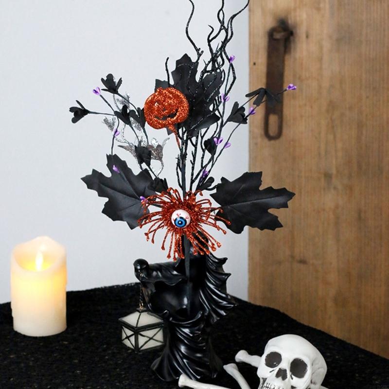 Halloween Eyeballs Stem With Textured Maple For Window Display Decoration