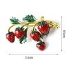 Strawberry Brooches Red Pin Plant Design Cute Jewellry Summer Style