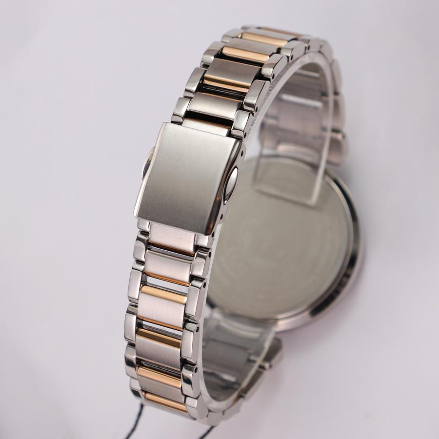 Citizen Женские часы Eco-Drive с радиоконтролем EC2004-54X, розовый циферблат, двухцветные, 36 мм, нержавеющая сталь