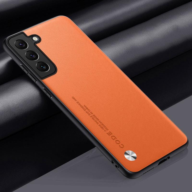 Luxury PU Leather Case For Samsung Galaxy S22 Plus Back Cover Silicone Shockproof Protection Phone Case For Samsung S22 Ultra 5G