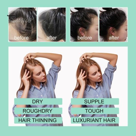 60ML Rosemary Hair Essential Oil Nourishes Repairs Smoothens Lightweight Portable Hair Oil Women Accessories