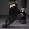 Fashion Men's Boots 2024new Breathable Canvas Boot Non Slip Hiking Boots for Men Lace Up Sneakers High Top Tooling Boot Botas Masculinas