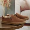 2025 прямая поставка ленивые туфли мужские дышащие на одной педали повседневные кожаные туфли осень тонкие мягкая подошва ретро трендовые лоферы