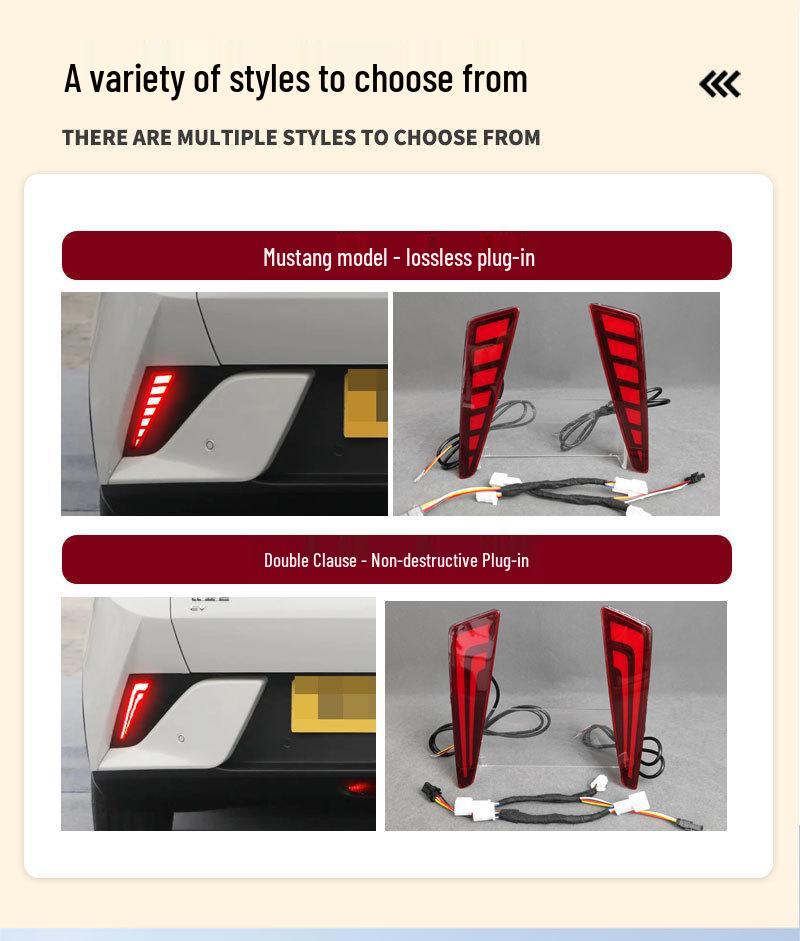 Compatible with 25 BYD Seagull Smart Driving Edition rear bumper, brake, tail, and fog light modifications.