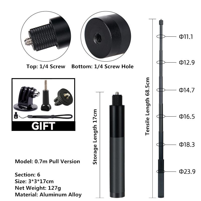 Палка для селфи для Insta 360 X4 X3 X5 Bullet Time Вращающаяся ручка Штатив Для Go Pro 13 12 DJI Алюминиевые аксессуары для палки для селфи