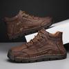 Men's High-top Casual Shoes Handmade Plush Shoes Casual Shoes Autumn and Winter Plus Size 39-48