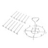 Skewer Stand Stainless Steel Vertical Barbecue Skewers Holder Fryer Accessories for 6 Quart Fryer