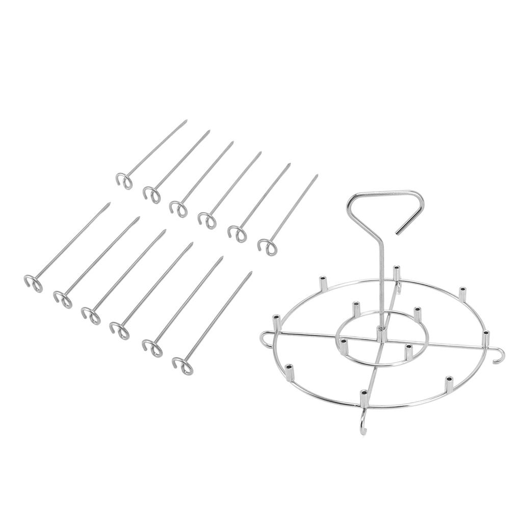 Skewer Stand Stainless Steel Vertical Barbecue Skewers Holder Fryer Accessories for 6 Quart Fryer