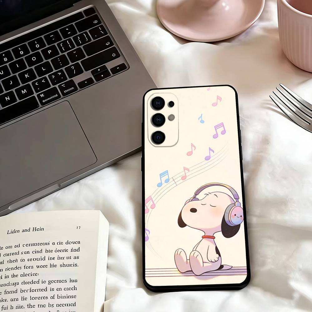 Cute S-Snoopys Phone Case For Samsung S25,S24,S21,S22,S23,S30,Ultra,S20,Plus,Fe,Lite,Note,10,Black Cover