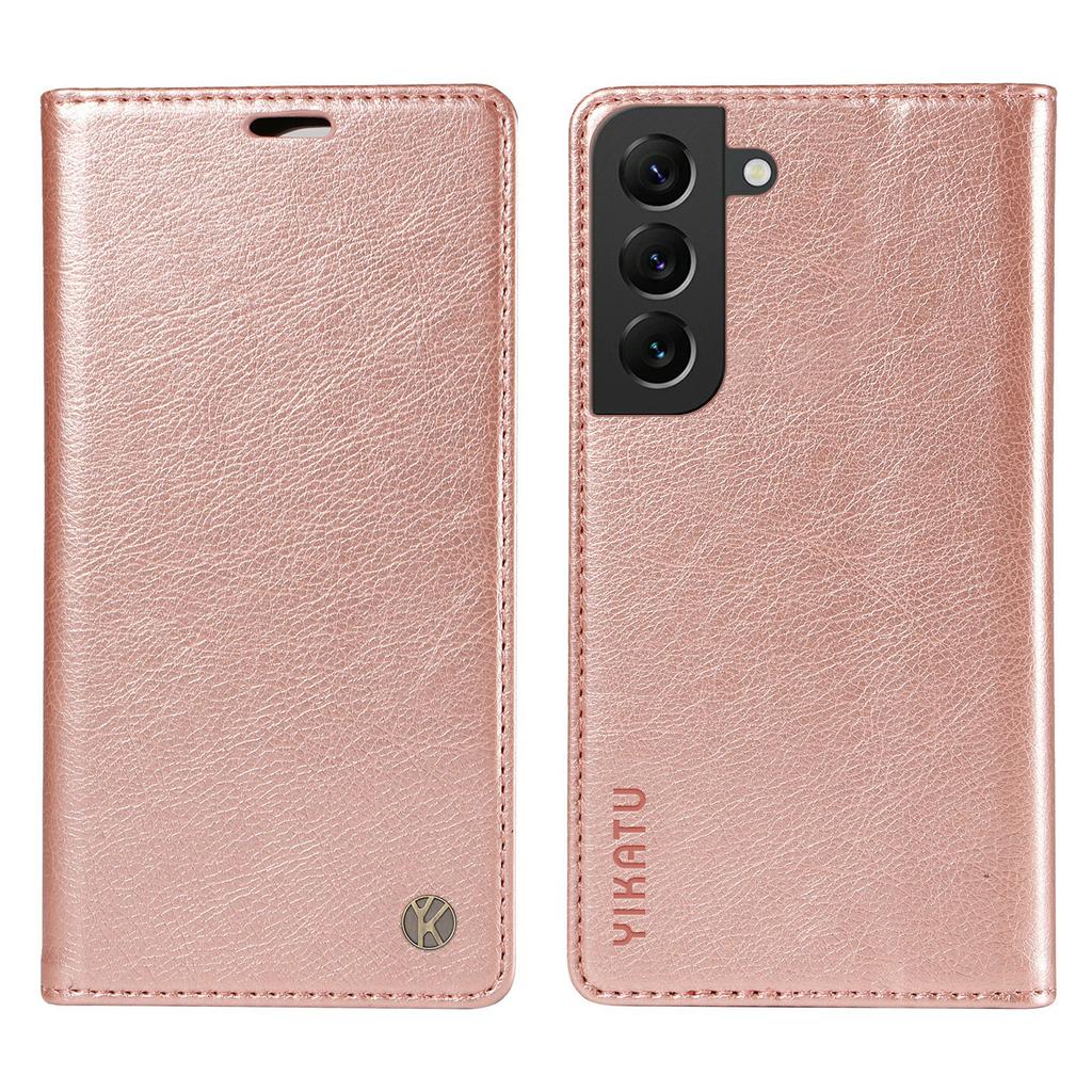 YIKATU YK-006 For Samsung Galaxy S21 FE 5G Case Anti-Drop Leather Wallet Phone Cover