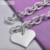 925 Pure Silver Heart Bracelet Party Gift Jewelry